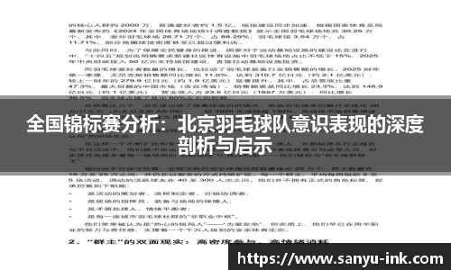 全国锦标赛分析：北京羽毛球队意识表现的深度剖析与启示